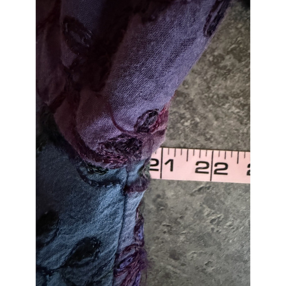 Art To Wear Jacket Sz M Boho Embroidered Hand Dyed Indie Hippie Gypsy Vintage - Picture 7 of 9